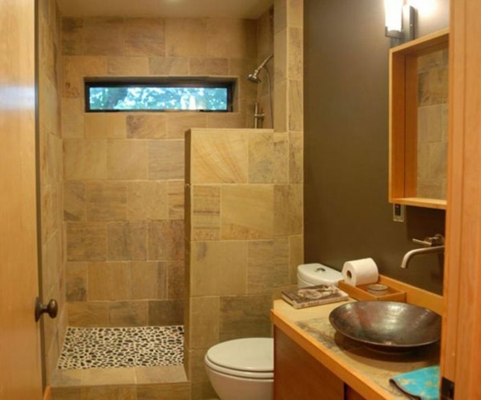 酷简易房，小浴室，设置现代橱柜