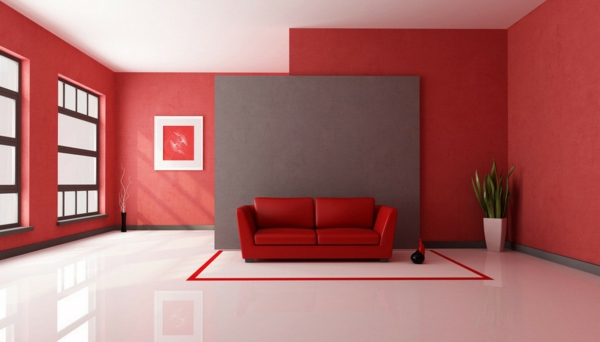 लाल दीवार - शांत दीवार डिजाइन कमरे में रहने वाले डिजाइन-कमरे में रहने वाले सेट-einrichtugsideen-कमरे में रहने वाले आधुनिक दीवार डिजाइन