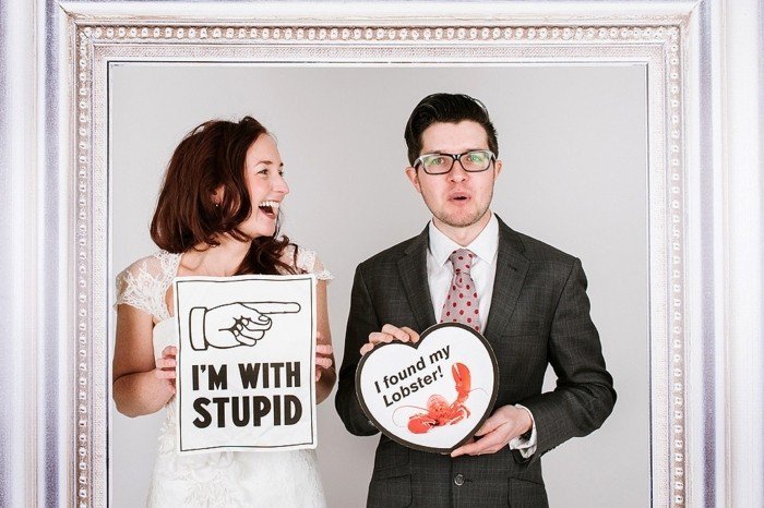 frais photo de mariage avec quelques-funny-inscriptions mariée