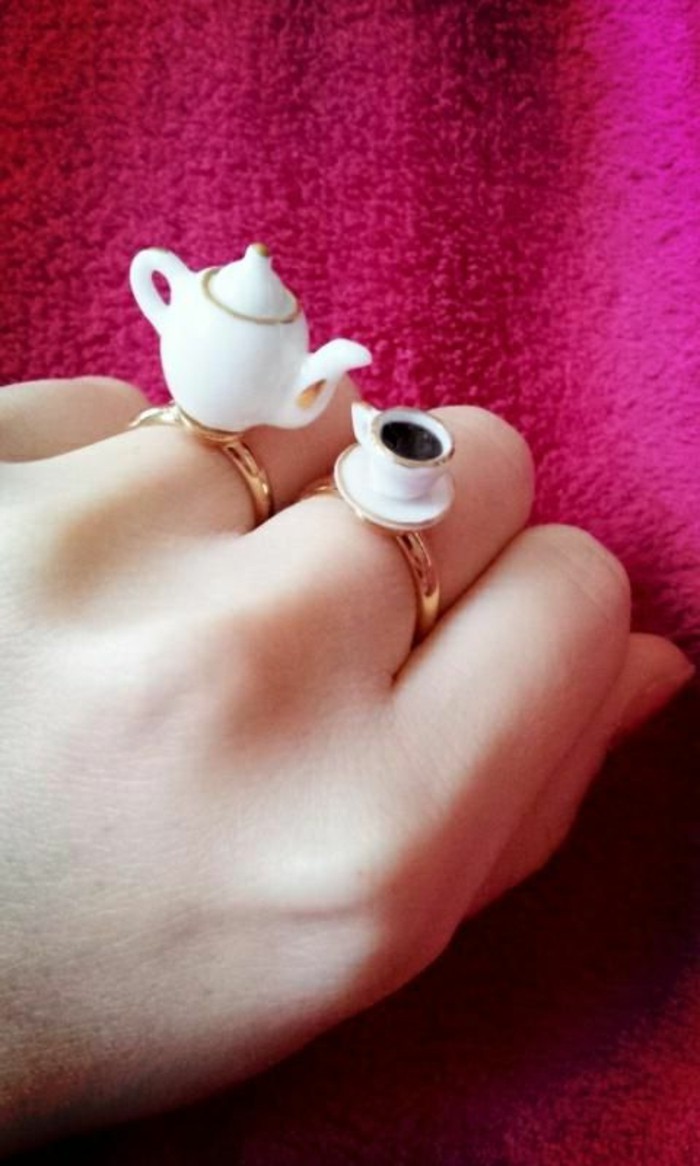 viileä malli Ladies Ring teeastiasto teekannu teekuppi-alkuperäistä ajatusta