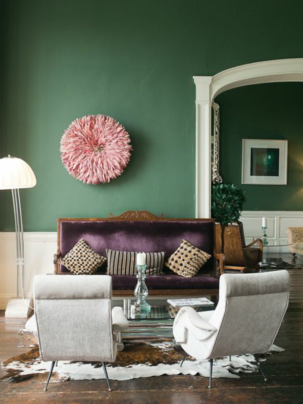 cool-estar-con-pared de diseño-en-verde
