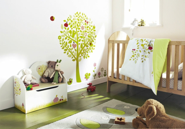 frais-bébé chambre chambre design bébé chambre entièrement bébé set-Wandtattoo-Babyroom