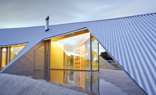 techo de metal-Croft casa de campo-diseño-