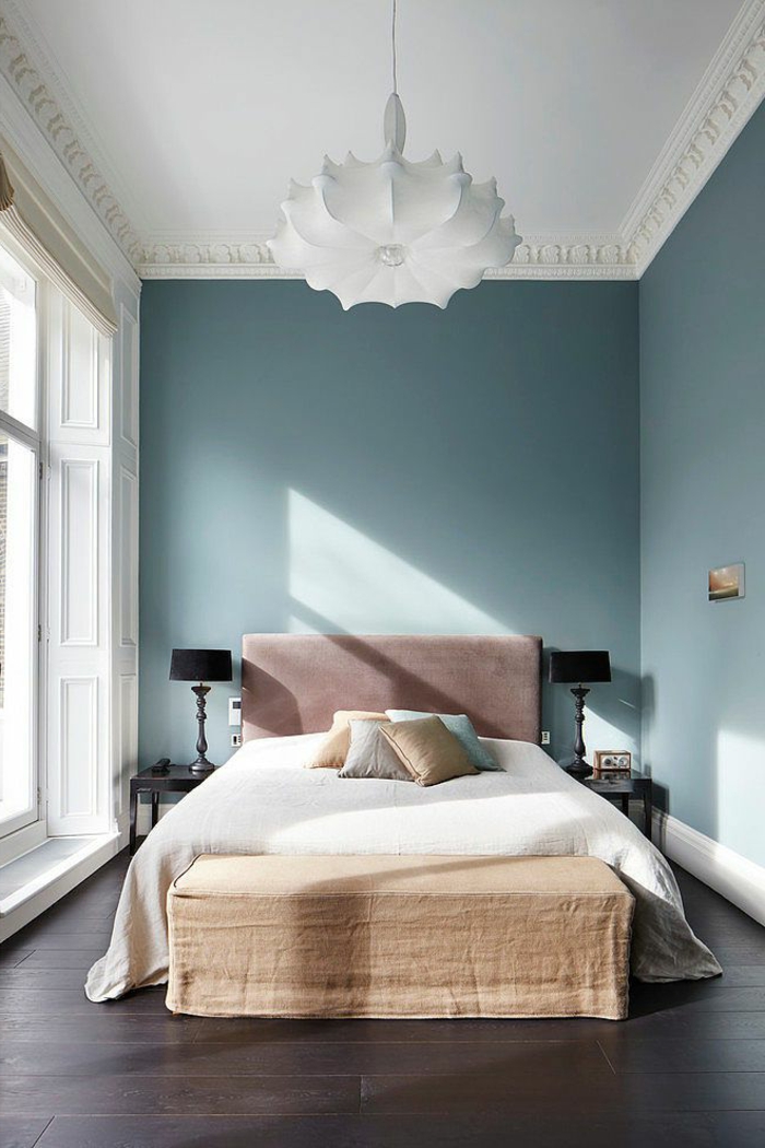 deckenbeleuchtung-за-спалня-сини стени