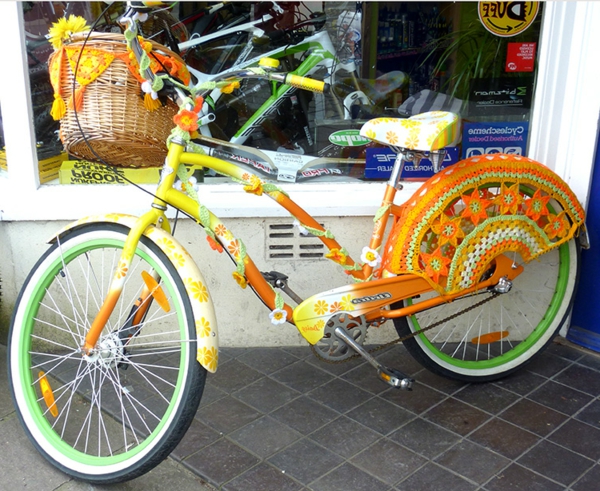 דקו-אופניים-כתום צבע סכימות לסרוג