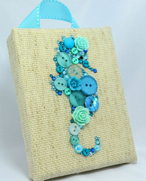 deco-azul con caballitos de mar-a-ideas-para-decoración-de-botón-in