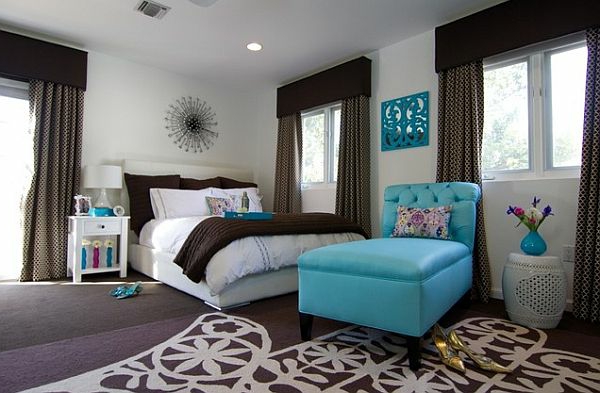 Decoración-en-turquesa-color interesante-silla-en-habitaciones