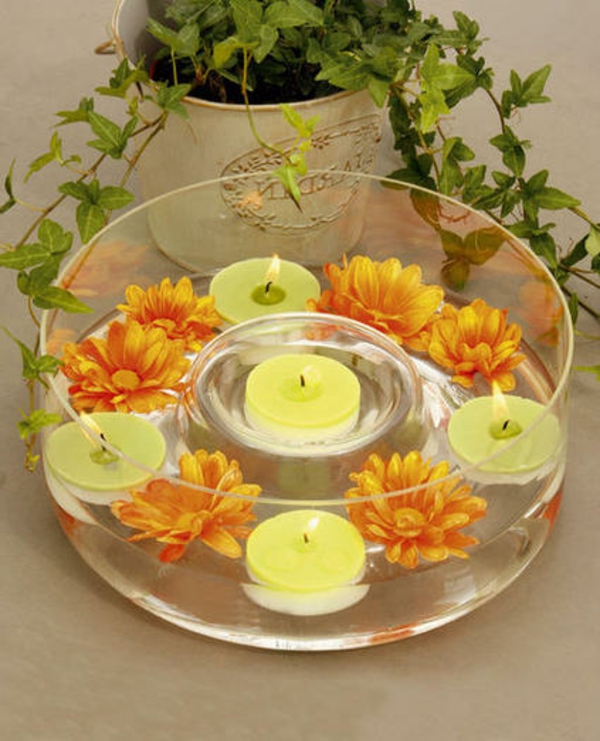 koristele pöytä - alkuperäinen - kauniit kynttilät