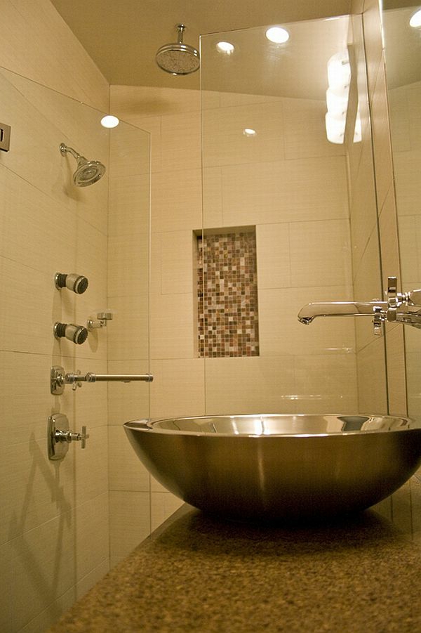 עיצוב-אמבטיה-מודרני-עיצוב - קירות עשויים זכוכית