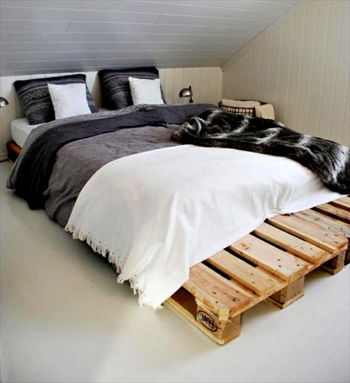 DIY-huonekalujen eurolavat sänky