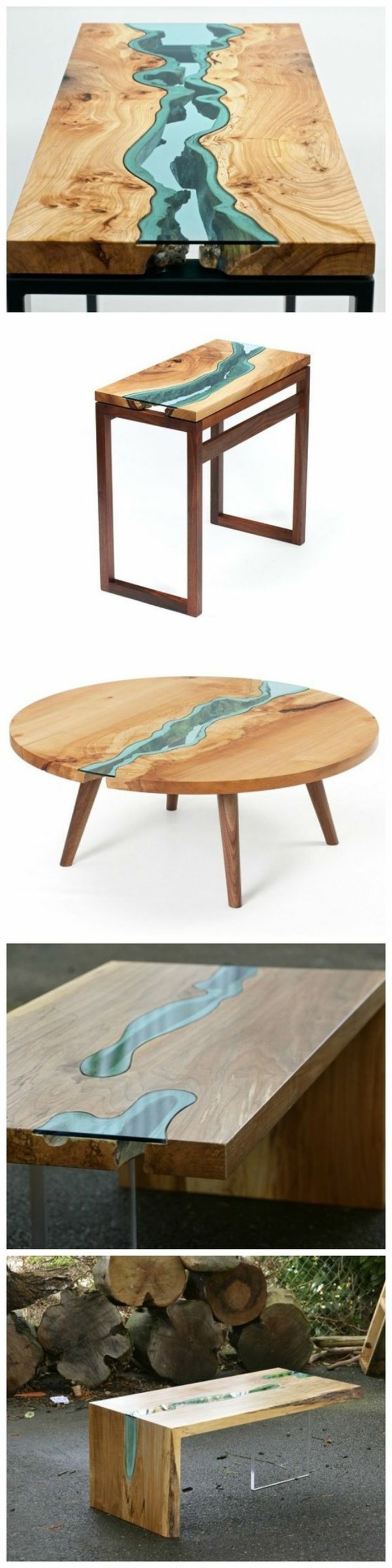DIY-Moebel-יצירתי-wohnideen-שולחן-של-עץ-זכוכית-עצמו-build