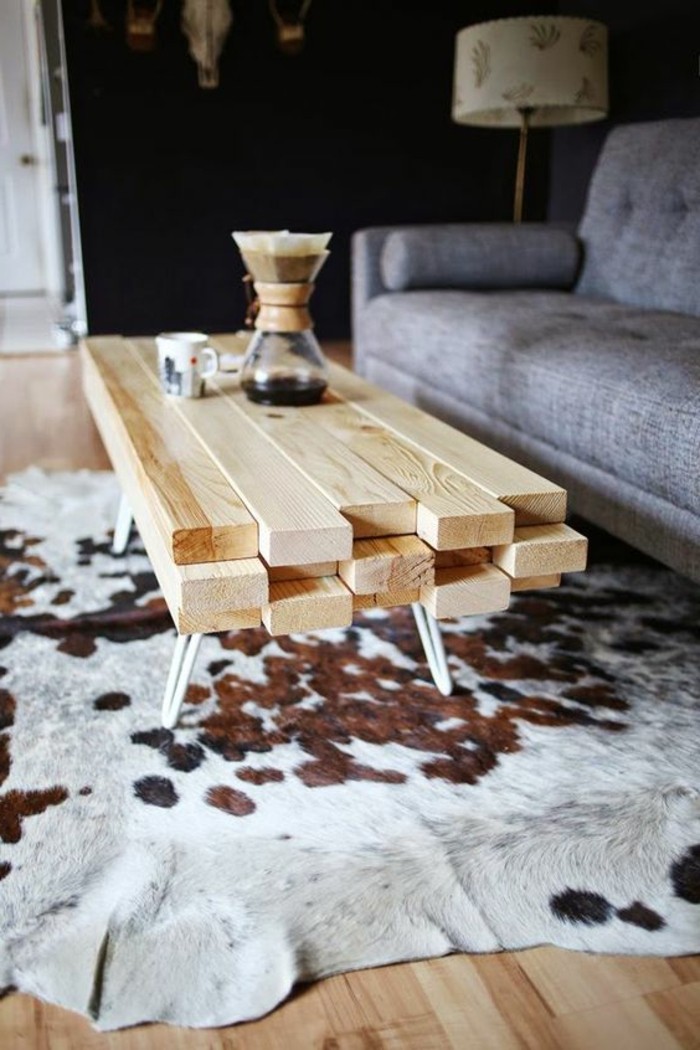 DIY-Moebel-wohnideen בעצמך-לעשות-שולחן-של-עץ-אפור ספה