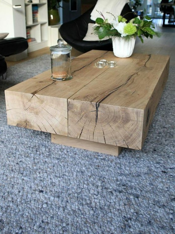DIY-Moebel-wohnideen בעצמך-לעשות-שולחן-מ-מוצק עץ