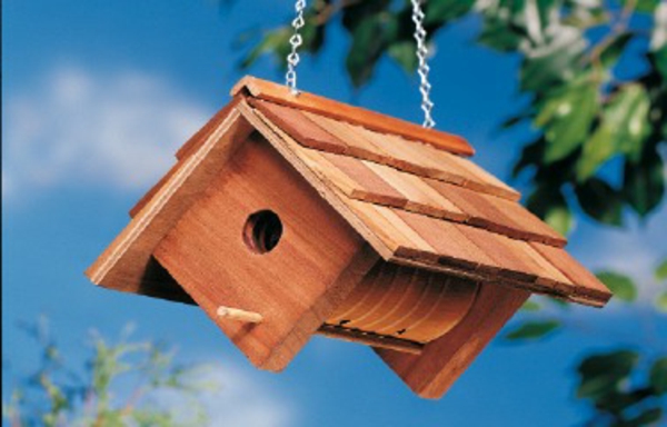 Diy birdhouse modern a fa kárpitokon