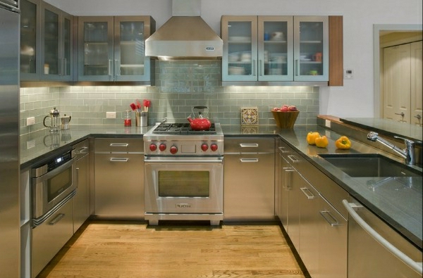 不锈钢厨房打扫器 - 厨房柜 - 水槽 - 现代