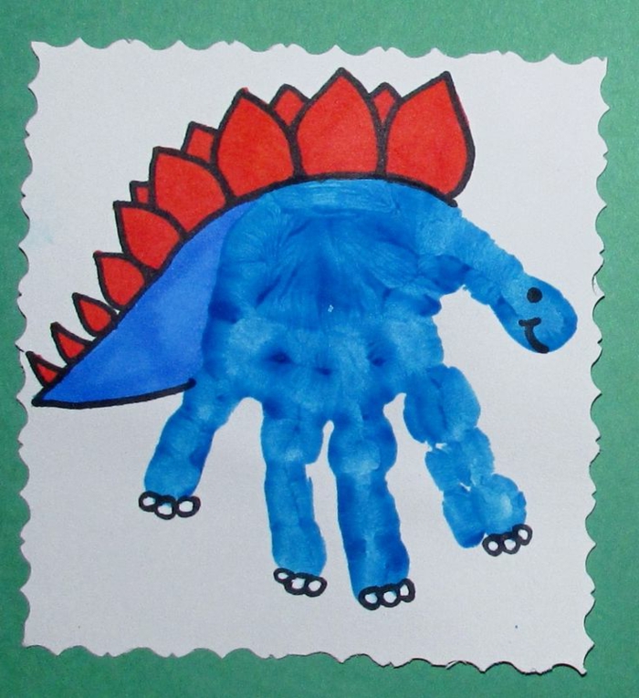 דינוזאור כחול - תמונת טביעת יד
