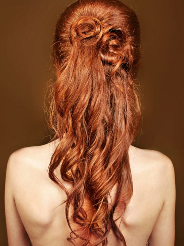 קלות-תסרוקות-עבור-שיער ארוך-אדום-שיער-