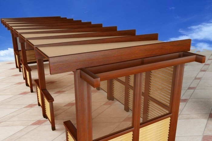 एक बार-मॉडल-pergola के- लकड़ी सुंदर डिजाइन