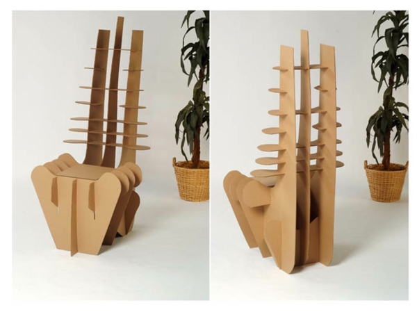 създаване на идеи калайджия-с-картонени кашони-- стол