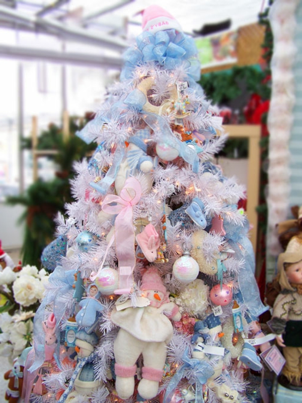 לבן קישוט חג המולד - סופר חמוד קטן עץ אשוח