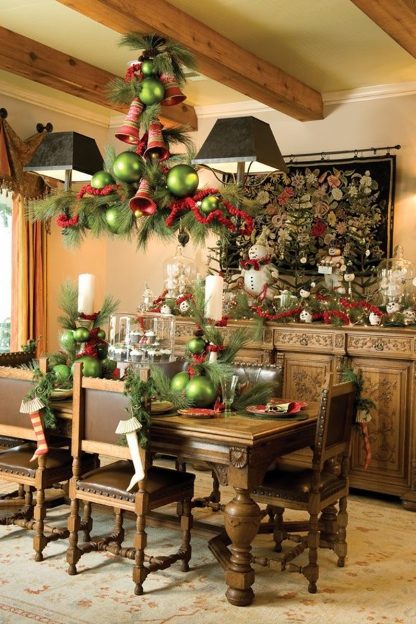 Elegantti joulua-low-Christmas-itse-tekevät Deco pöytä-