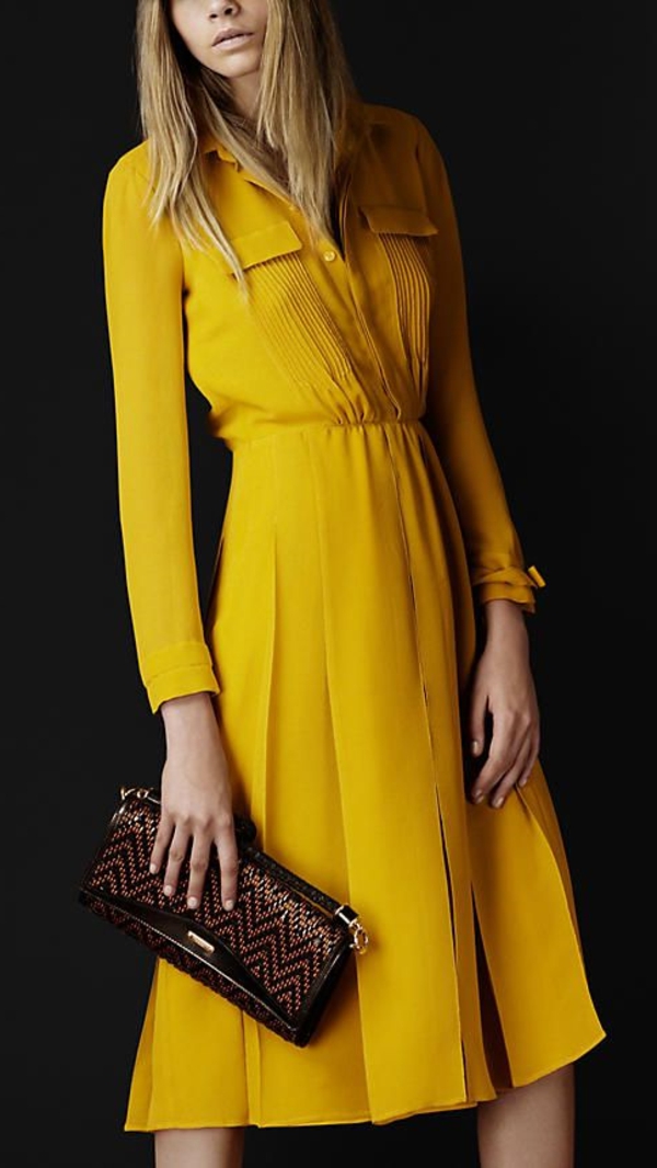 κομψό φόρεμα-φόρεμα, κίτρινο και κυρίες φορέματα-φθηνό-kleider--