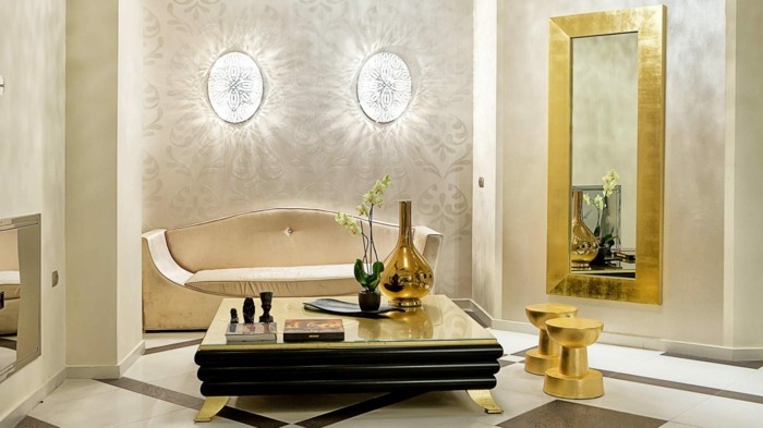 elegantti-sisustus-beige seinävärin-for-olohuone