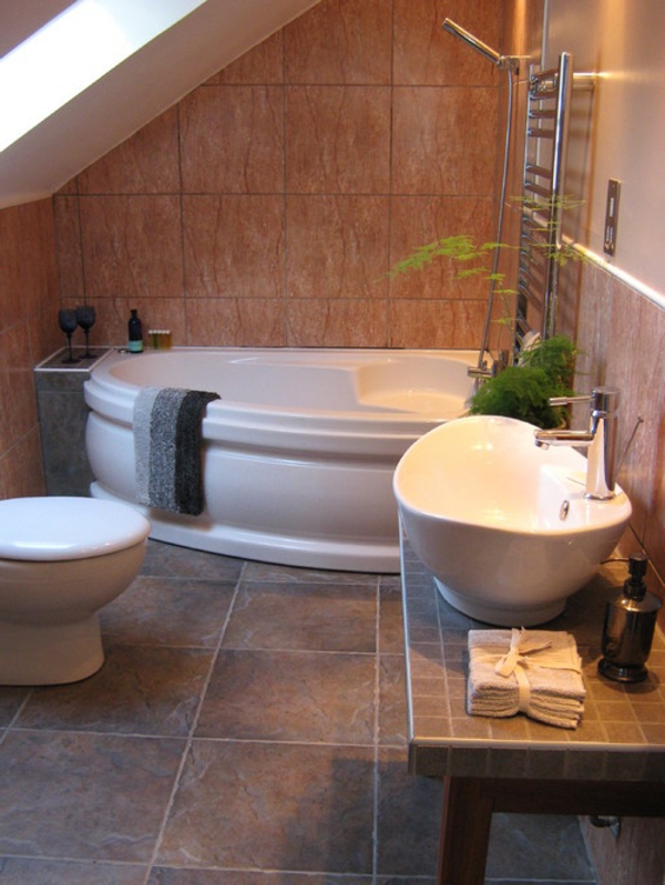 इलेक्ट्रिक कोने बाथ - आधुनिक बाथरूम डिजाइन