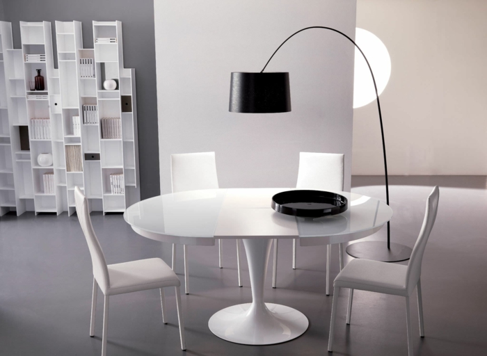 lampes de table à manger-très-grand-modèle-intérieur-quatre-chaises