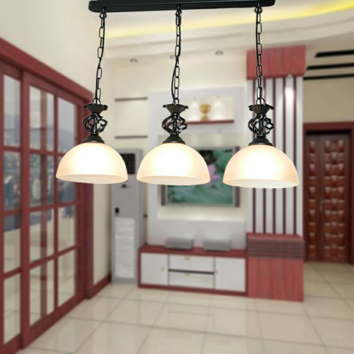 lámparas de mesa de comedor, hermoso interior