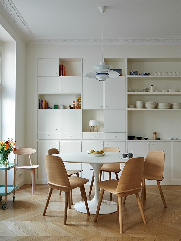 étkező ötletek-modern étkezőasztal-étkező székek fa-nagy-design