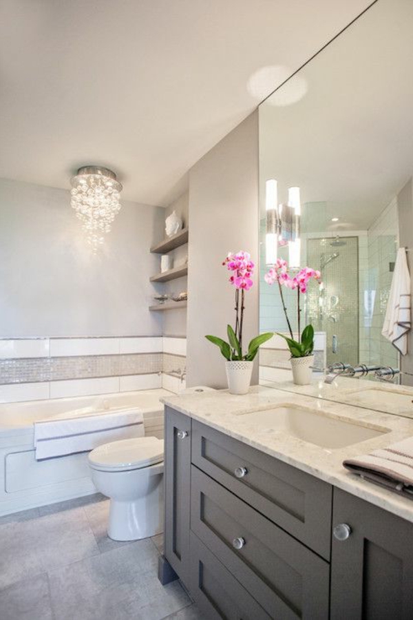 תקרה פנטסטית אורות מודרני - עיצוב בחדר אמבטיה