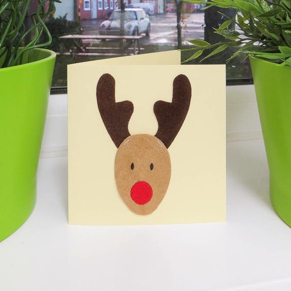 fantastique carte de Noël à faire soi-même Rudolf