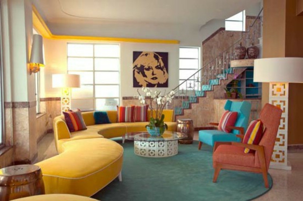 颜色的想法，客厅，与一对多 - 颜色 - 黄 - 绿 - 红 - 蓝 - 原创