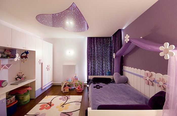 combinaciones de colores de pared dormitorio de pared de color champán-y-pared color berenjena