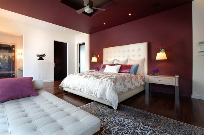 paleta de color-color de la pared-berry-idea-para-dormitorio