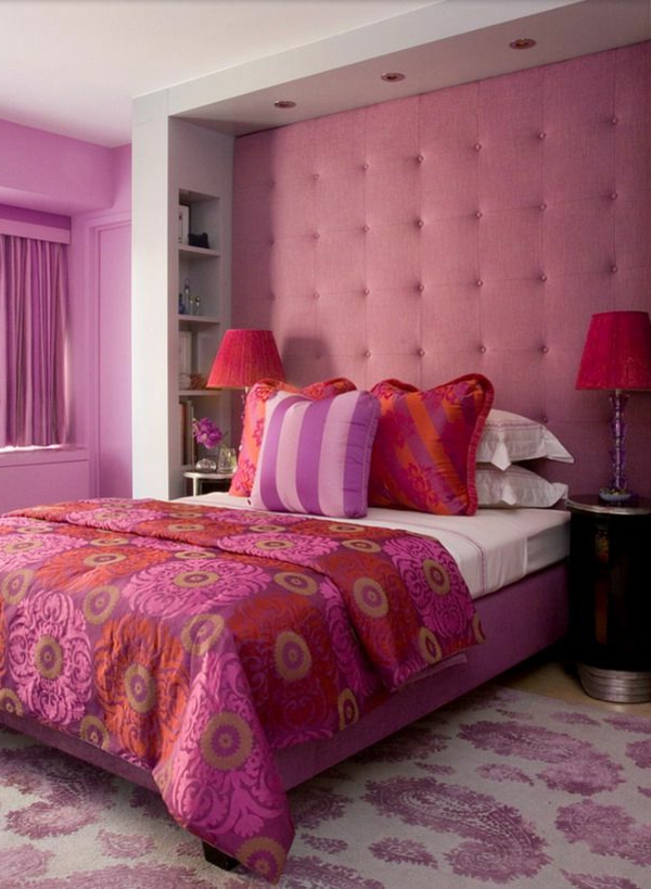 завладяваща спалня в розово идея