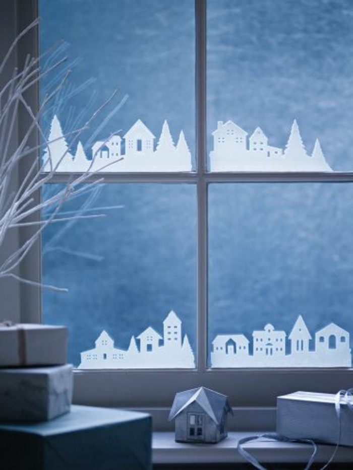 Fensterdeko-to-karácsony-gyönyörű modell-hó-fitguren-stick