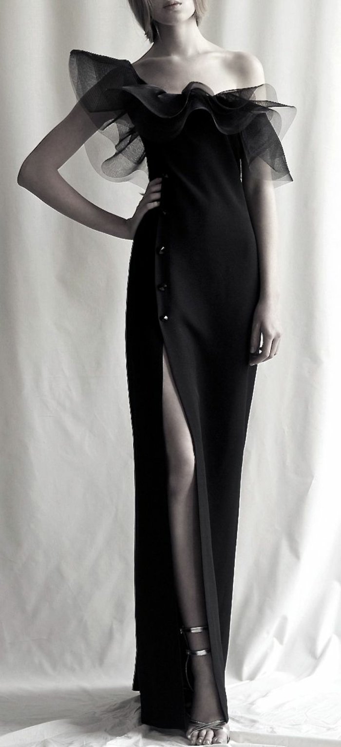 उत्सव के कपड़े फैंसी-ड्रेस काले लंबे मॉडल