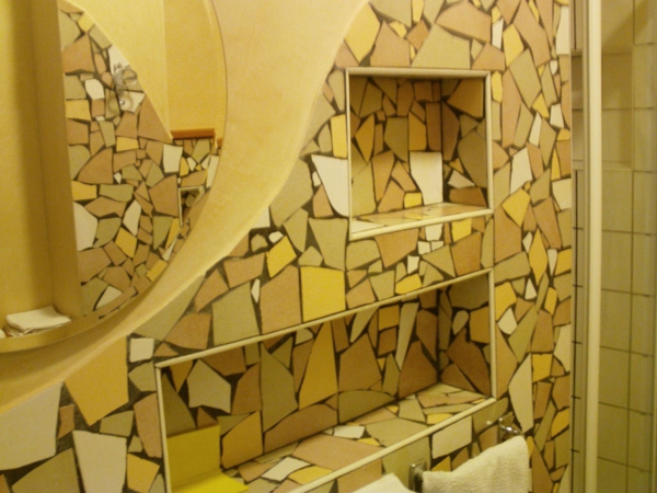 瓷砖马赛克浴室有趣的设计