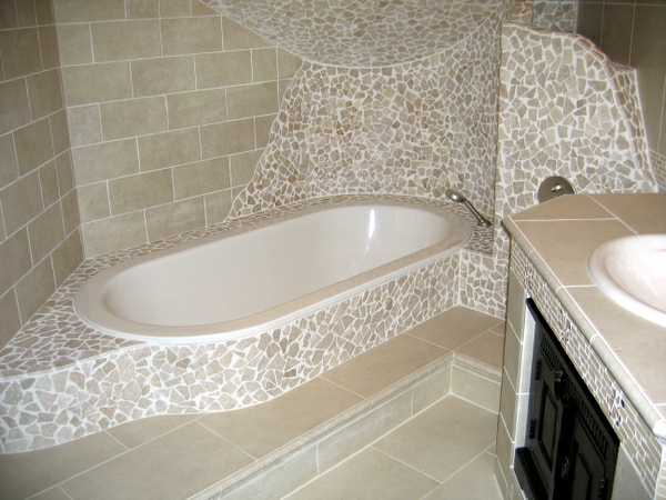 瓷砖马赛克浴室有趣的设计