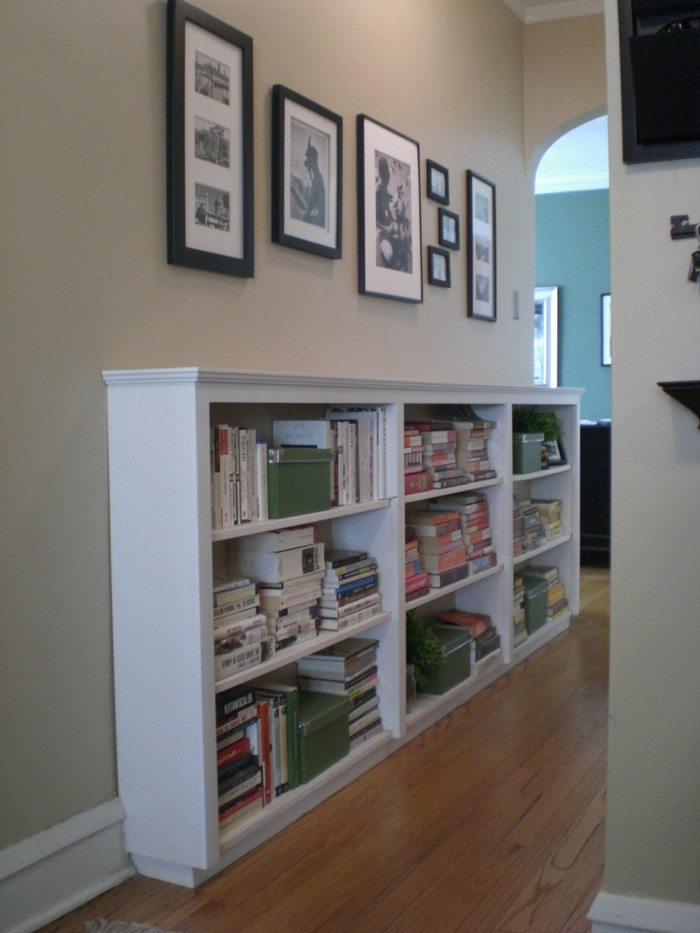 couloir-exemples-shelf pratique système-parquet-sol beige murs