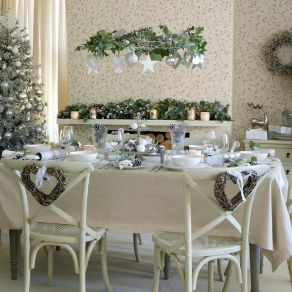 לבן קישוט חג המולד - חדר האוכל נחמד