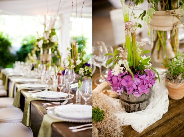 टेबल डेको वसंत-कटे हुए फूल-स्टाइलिश शादी-ठाठ-महान
