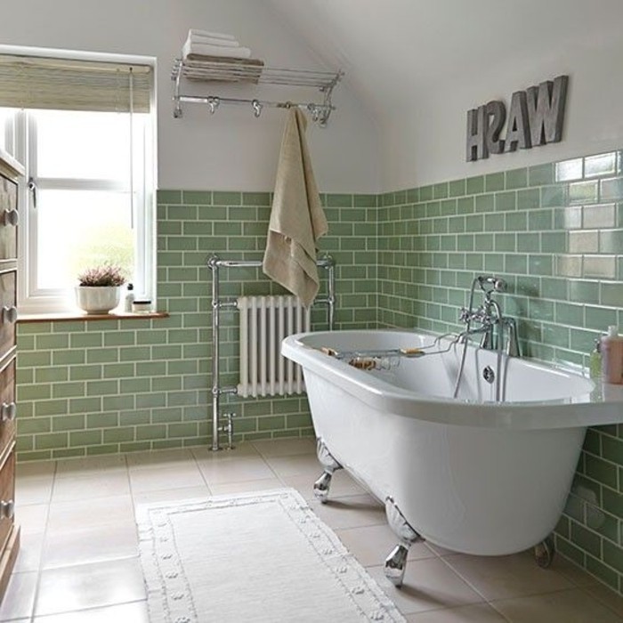 tuore kylpyhuoneen sisustukseen kylpyamme-vihreä seinälaatat