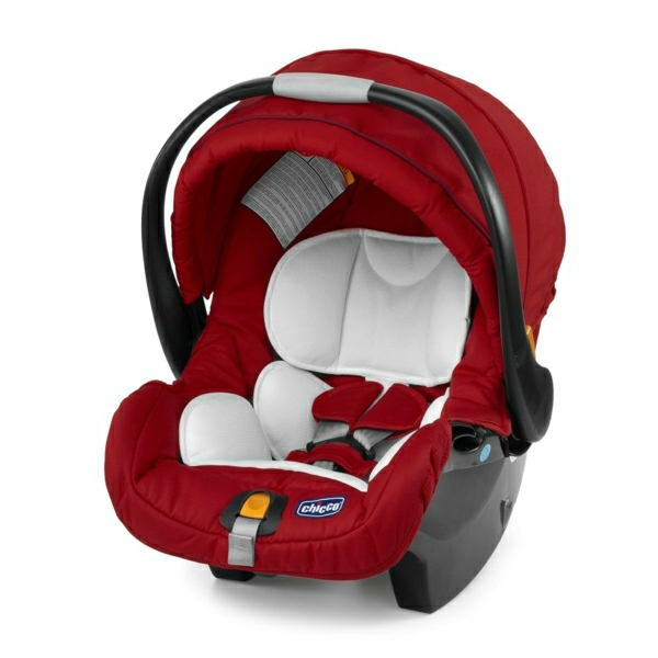 功能 - 设计 - 婴儿汽车座椅，儿童现代的设计，红色