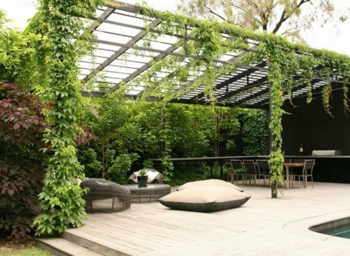 גן-עיצוב-מרפסת-עיצוב-מתכת-פרגולה מעץ-סיפון-לשנות את גודלן