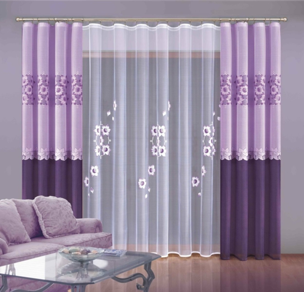 gardinendekoration-examples-purple-color - 现代设计