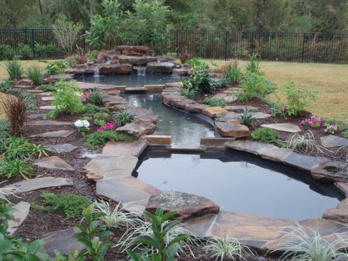 gartenteich创建，美丽的花园池塘创建