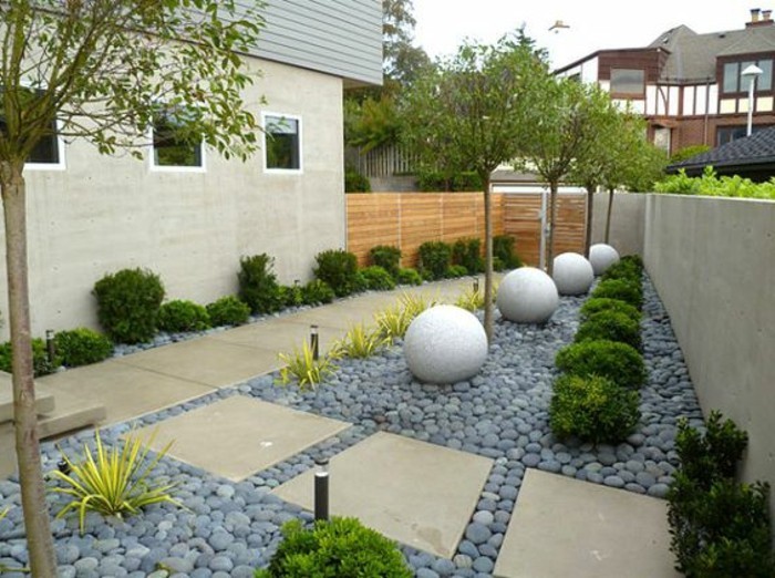 Gartenweg-acumulación de jardín de diseño con piedras